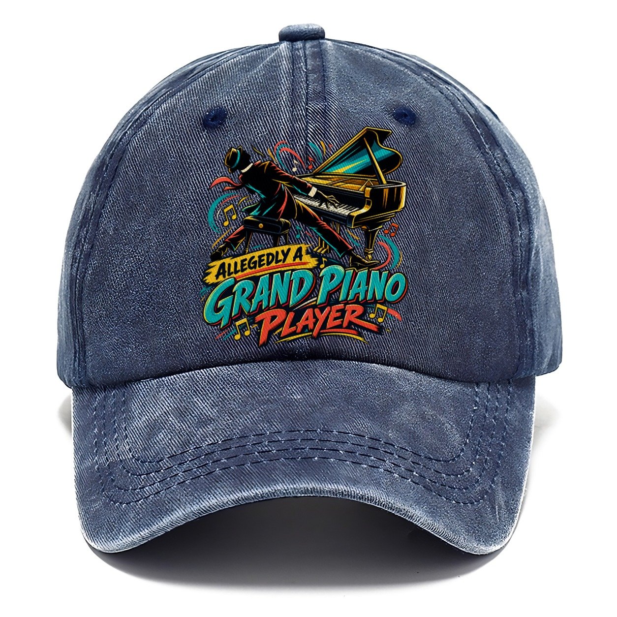 Allegedly A Grand Piano Player Music Instruments Classic Cap – Twilight Navy