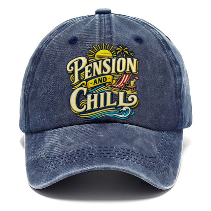 Pension And Chill Retired Living Classic Cap – Twilight Navy