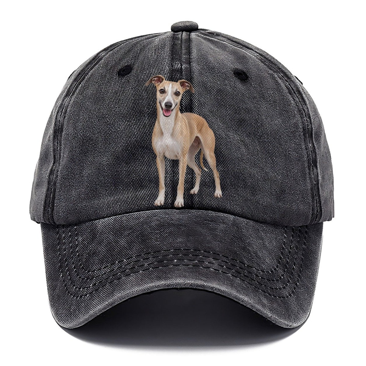 Whippet Standing Top Breeds Classic Cap – Graphite