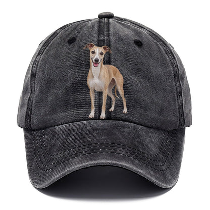 Whippet Standing Top Breeds Classic Cap – Graphite