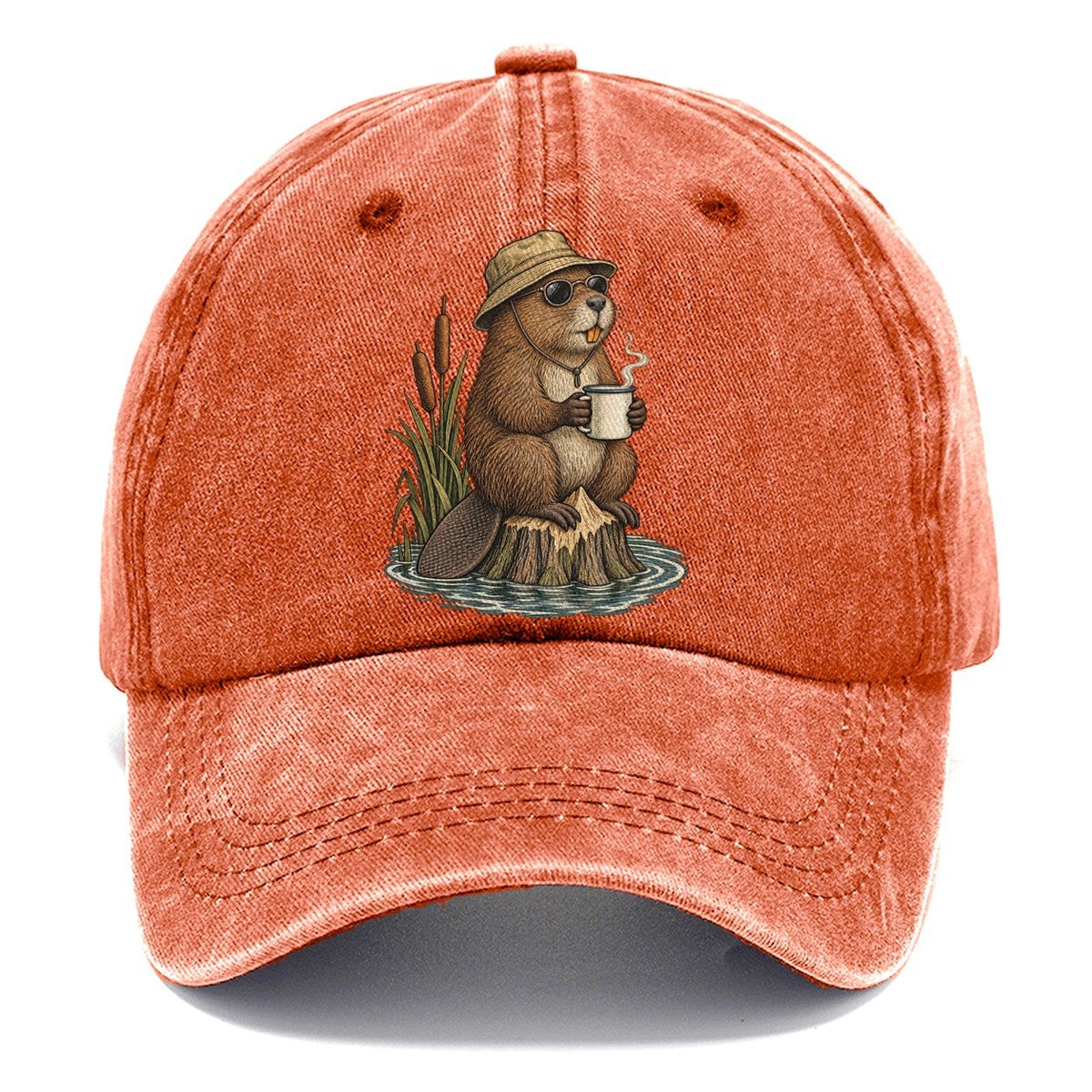 Beaver Lunch Shift Slow Camp Club Classic Cap – Terracotta Clay