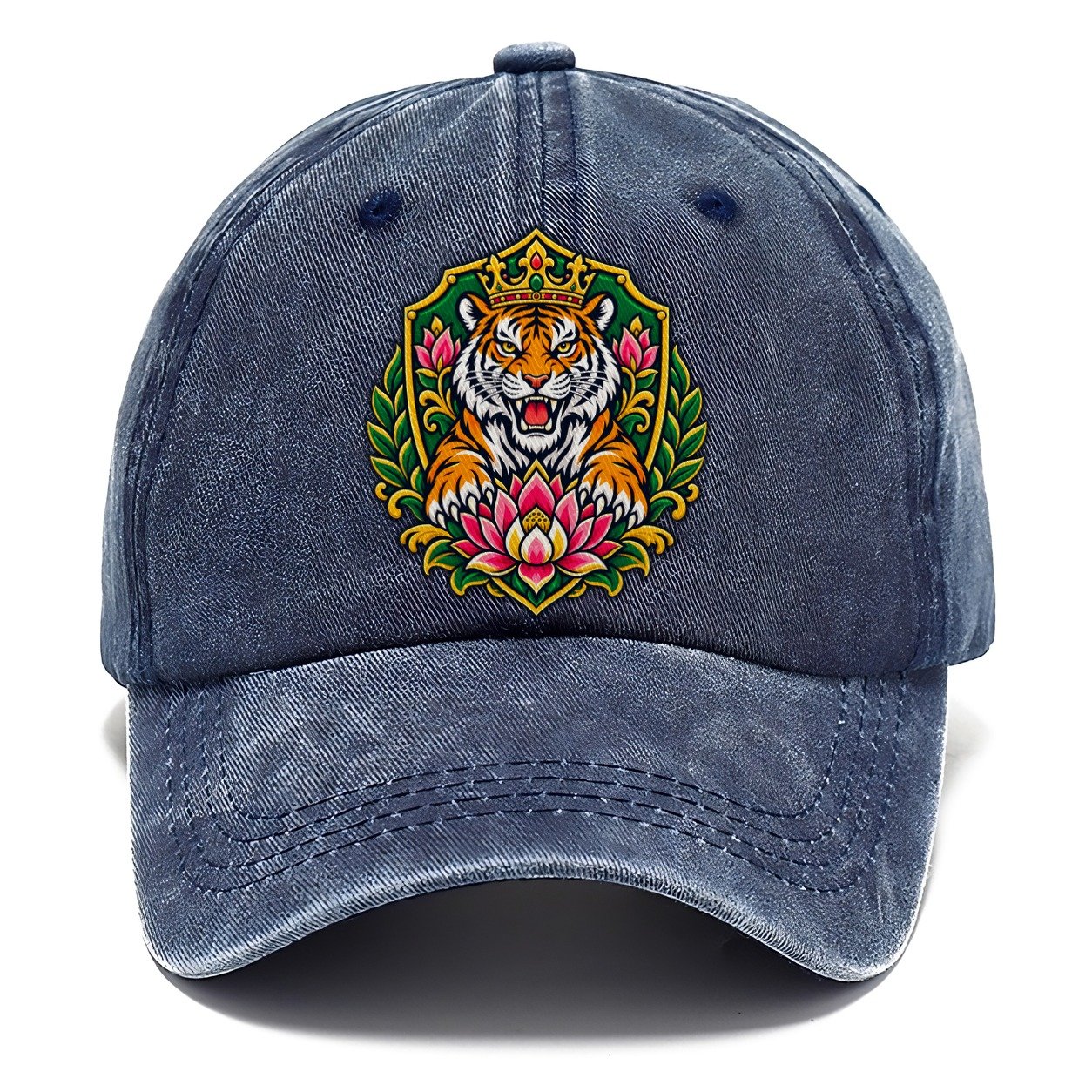 India Heraldic Crest Country Logos Classic Cap – Twilight Navy