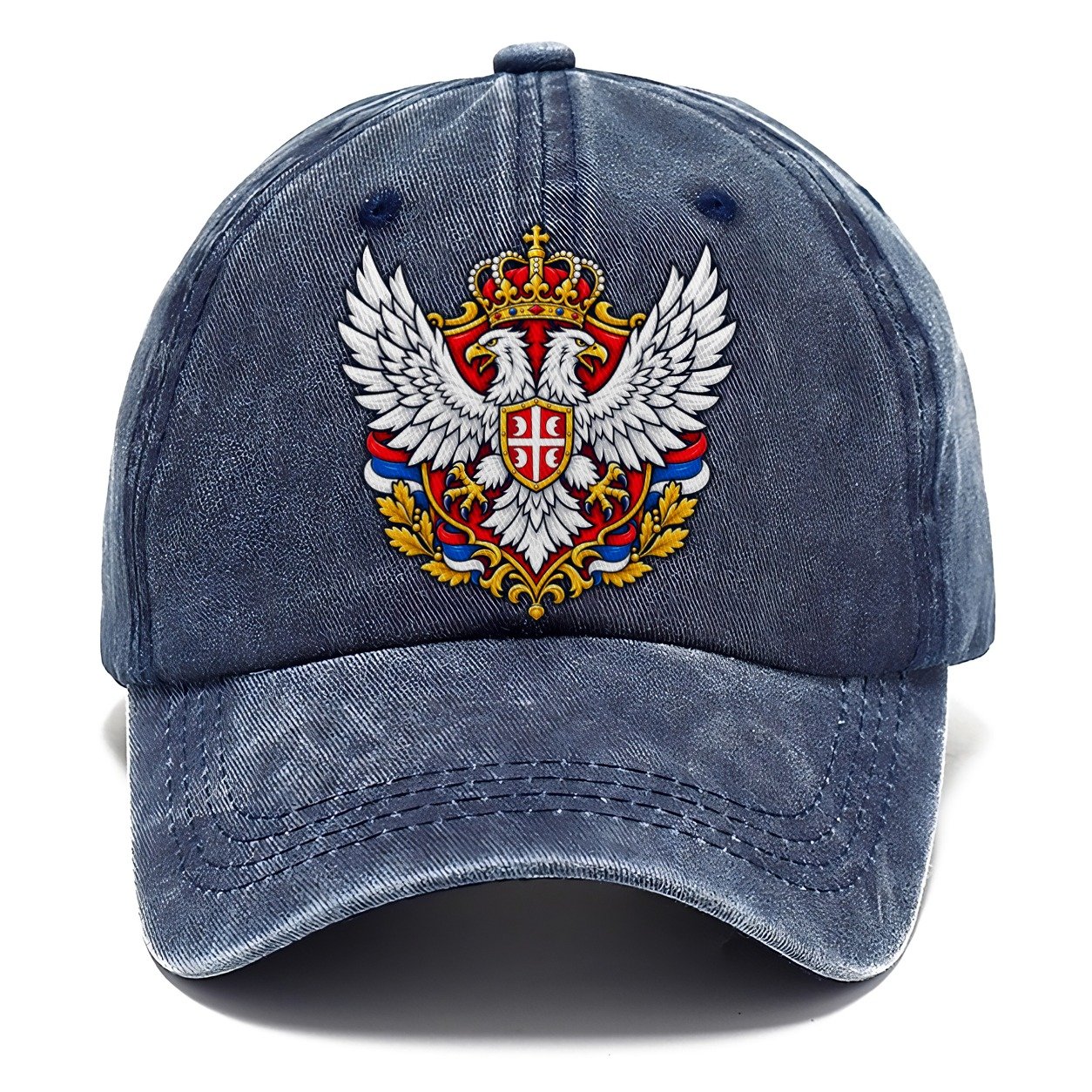 Serbia Heraldic Crest Country Logos Classic Cap – Twilight Navy