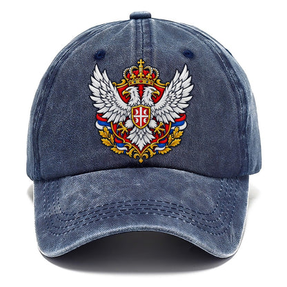 Serbia Heraldic Crest Country Logos Classic Cap – Twilight Navy