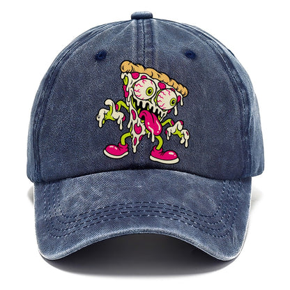 Bug Eyed Pizza Slice Crazy Styles Classic Cap – Twilight Navy