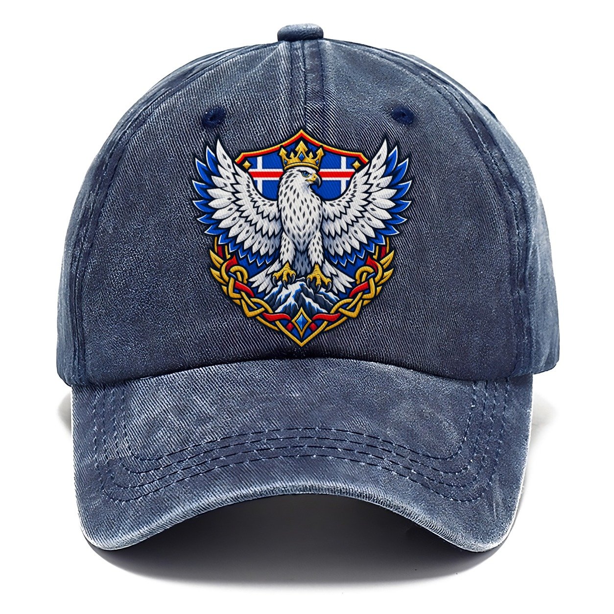 Iceland Heraldic Crest Country Logos Classic Cap – Twilight Navy