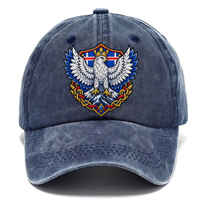 Iceland Heraldic Crest Country Logos Classic Cap – Twilight Navy
