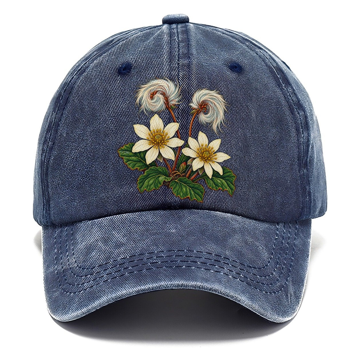 Northwest Territories Mountain Avens Canada Cultural Icons Classic Cap – Twilight Navy