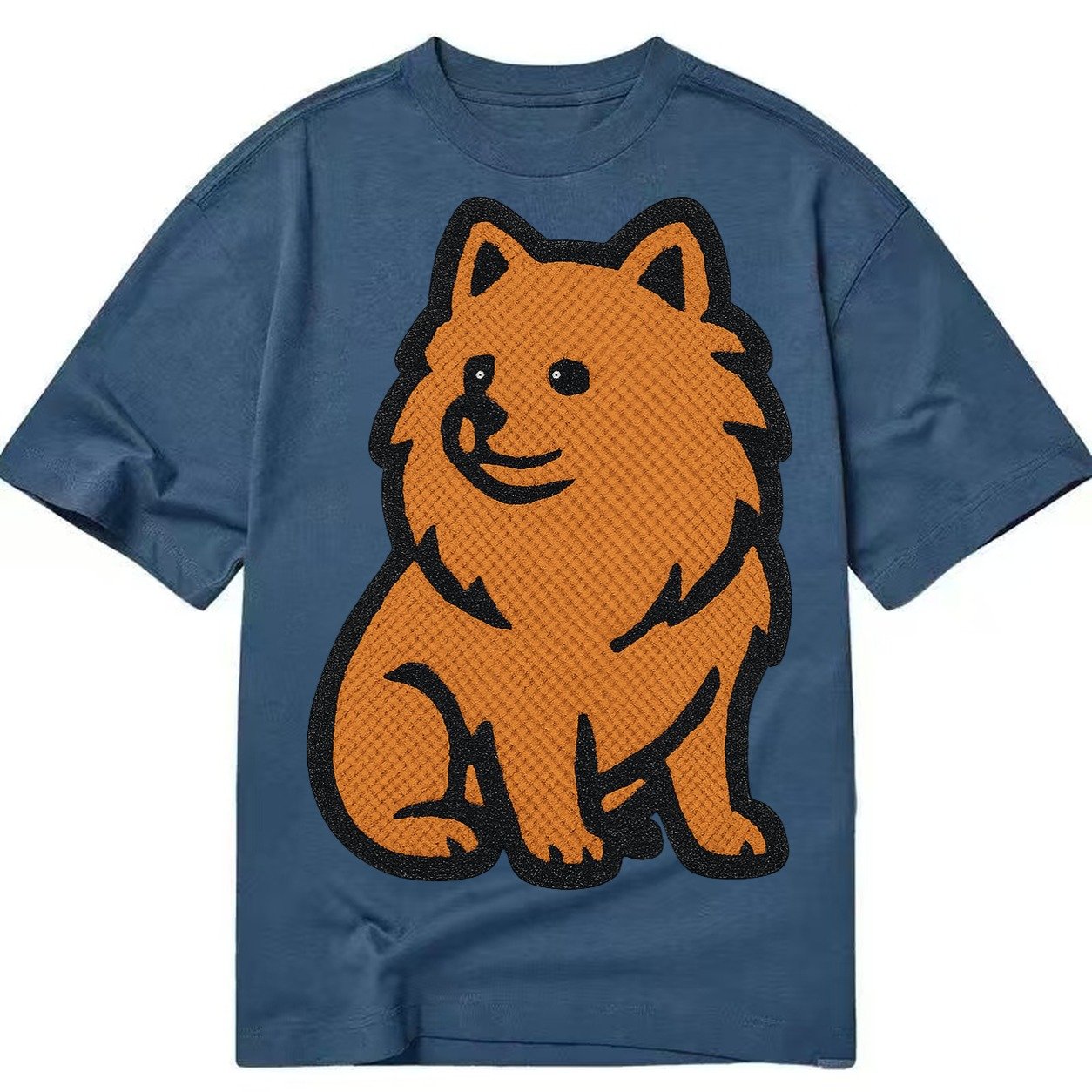 Pomeranian Orange Fluffy Charm Classic T-shirt – Twilight Navy
