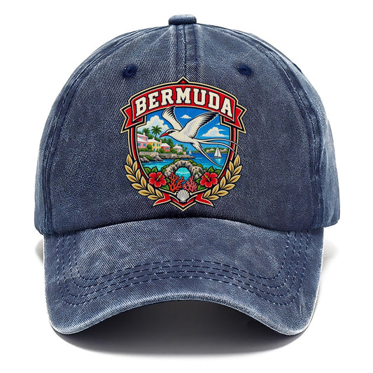 Bermuda Retro Badge Country Logos Classic Cap – Twilight Navy