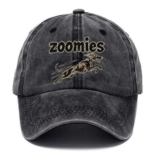 A Small Whippet Silhouette At Full Stretch Mid Sprint Bark For Me Classic Cap – Graphite