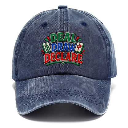 Deal Draw Declare Mahjong Game Night Classic Cap – Twilight Navy