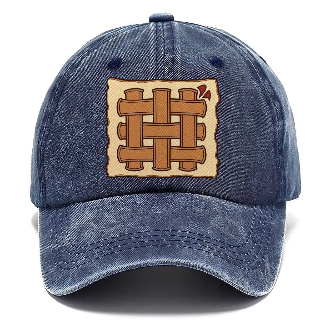 Basketweave Impression Leathercraft Classic Cap – Twilight Navy