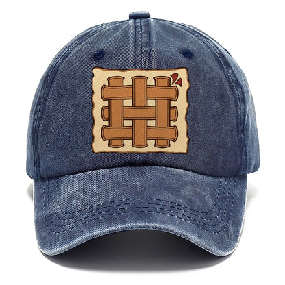 Basketweave Impression Leathercraft Classic Cap – Twilight Navy