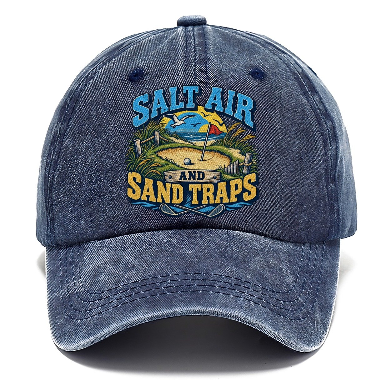 Salt Air And Sand Traps Golf Life Classic Cap – Twilight Navy
