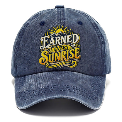 Earned Every Sunrise Retired Living Classic Cap – Twilight Navy