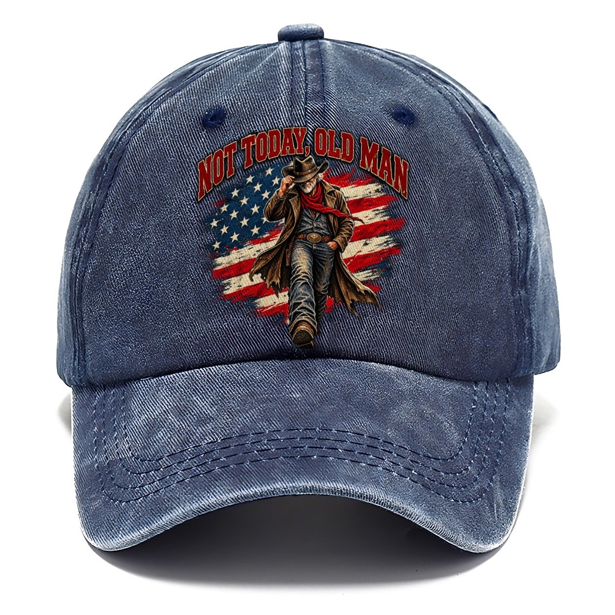 Not Today Old Man Old Man Strong Classic Cap – Twilight Navy