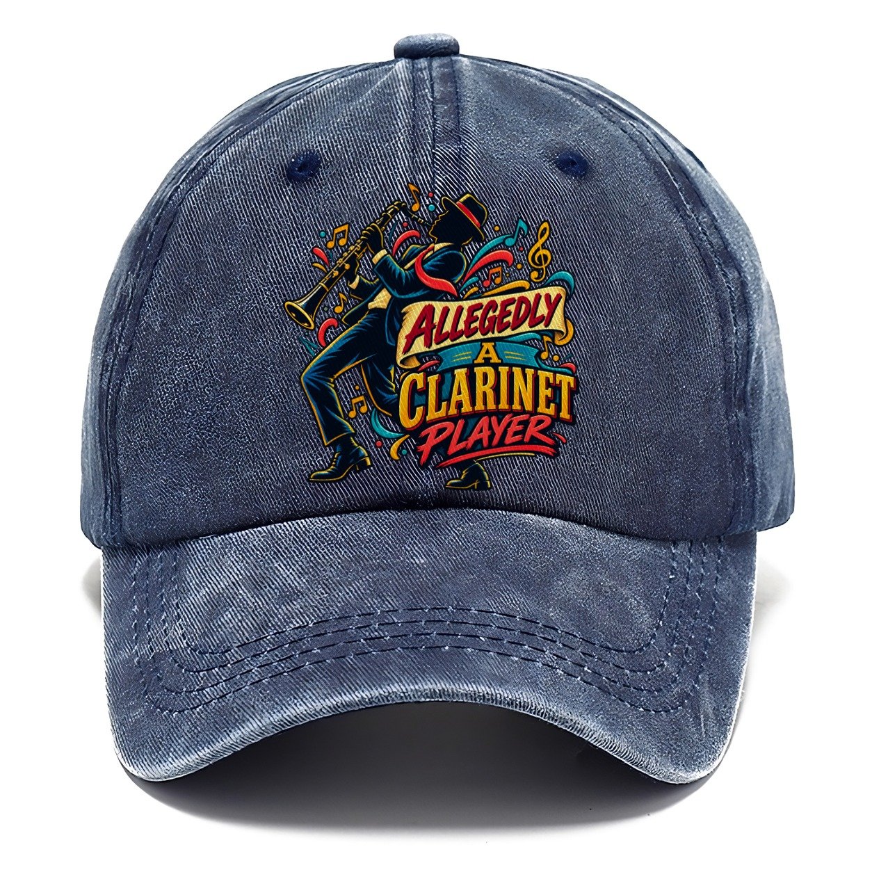 Allegedly A Clarinet Player Music Instruments Classic Cap – Twilight Navy