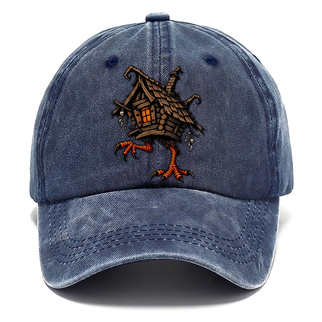 Baba Yaga Hut On Chicken Legs Witch Magic Classic Cap – Twilight Navy