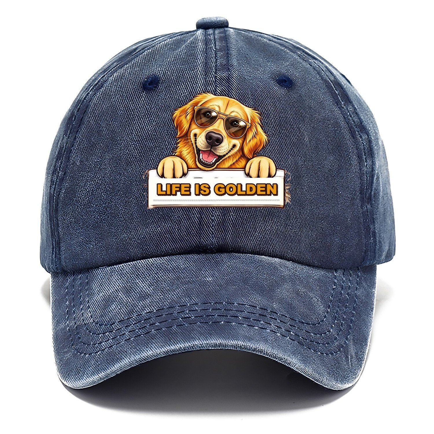 Life Is Golden Retriever Classic Cap – Twilight Navy