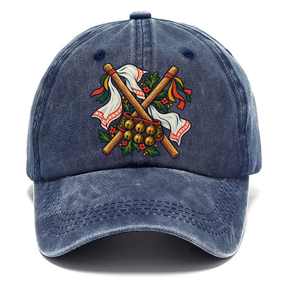 Morris Dance Bells Sticks And Handkerchiefs Uk Culture Heritage Classic Cap – Twilight Navy