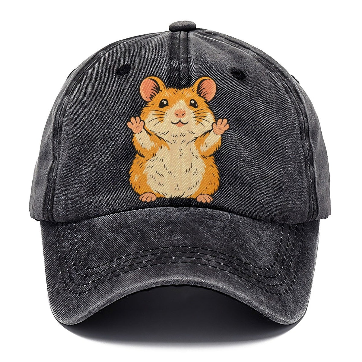 Hamster Paws Up Small Pet Logos Classic Cap – Graphite