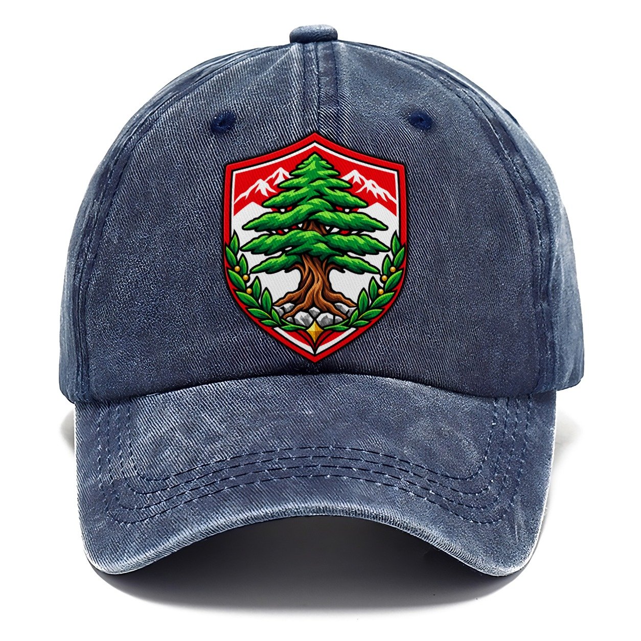 Lebanon Minimal Emblem Country Logos Classic Cap – Twilight Navy