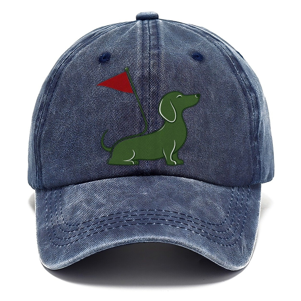 Golf Dachshund Flag Classic Cap – Twilight Navy
