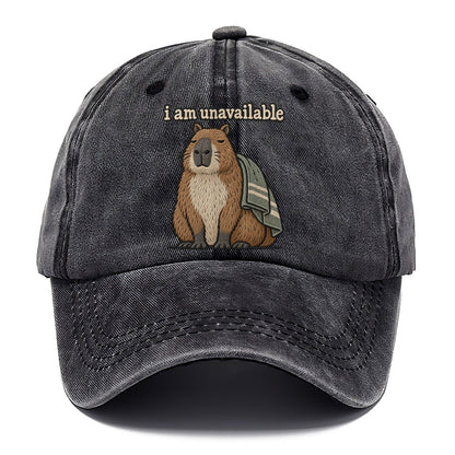 I Am Unavailable Strongly Worded Classic Cap – Graphite