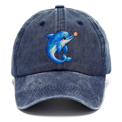Dolphin Nose Boop Sea Sprite Classic Cap – Twilight Navy