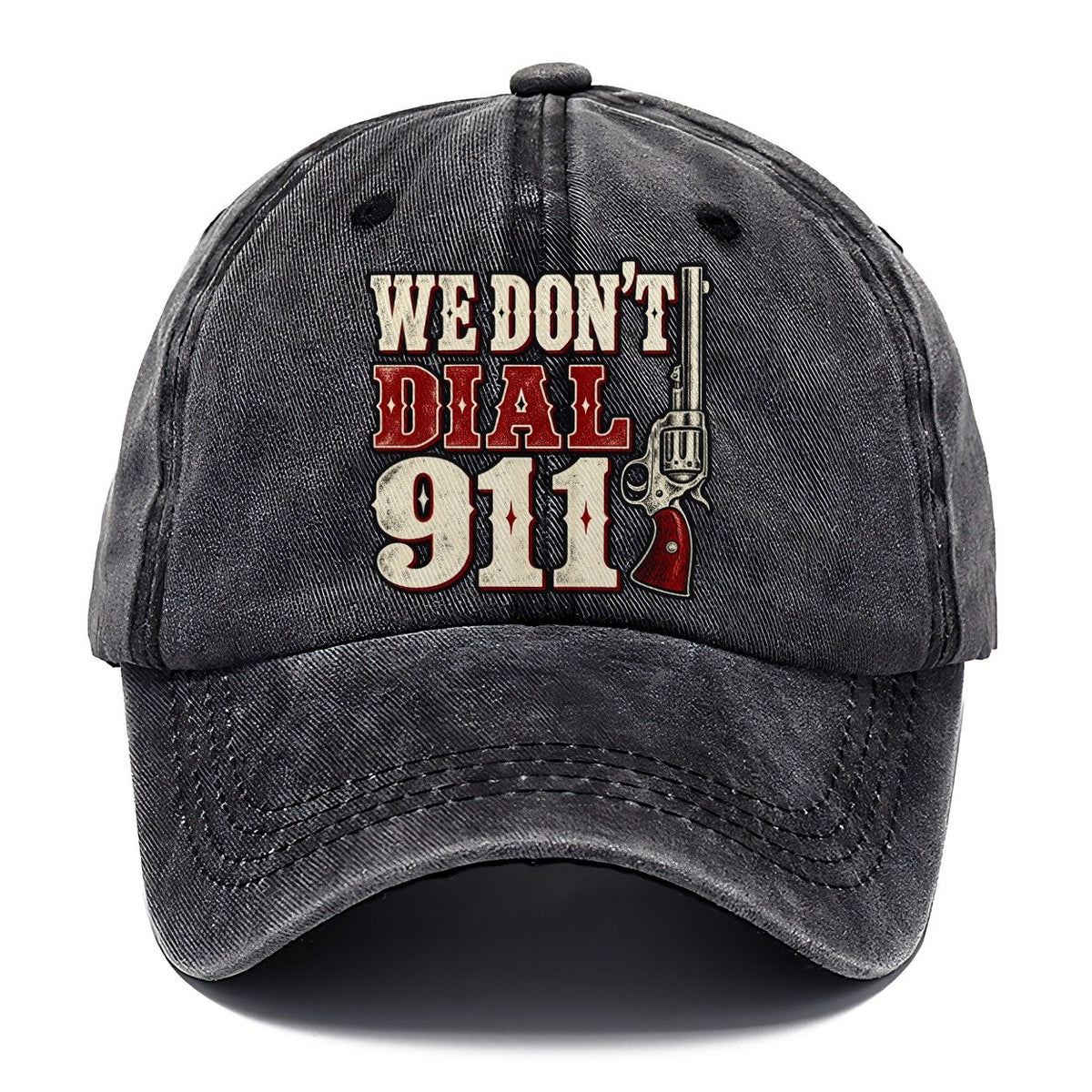 Frontier Letterpress We Don't Dial 911 Classic Cap – Graphite