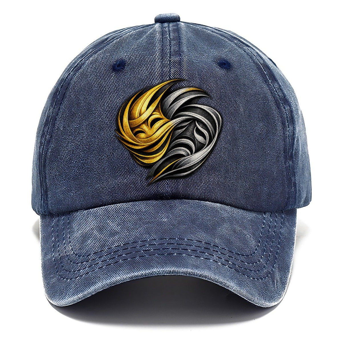 Abstract Comedy And Tragedy Masks Classic Cap – Twilight Navy