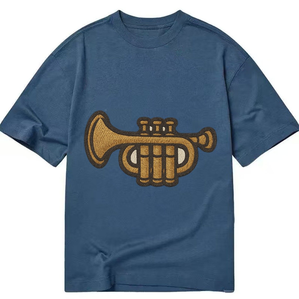 Trumpet Brass Trumpet With Valves And Mouthpiece Classic T-shirt – Twilight Navy