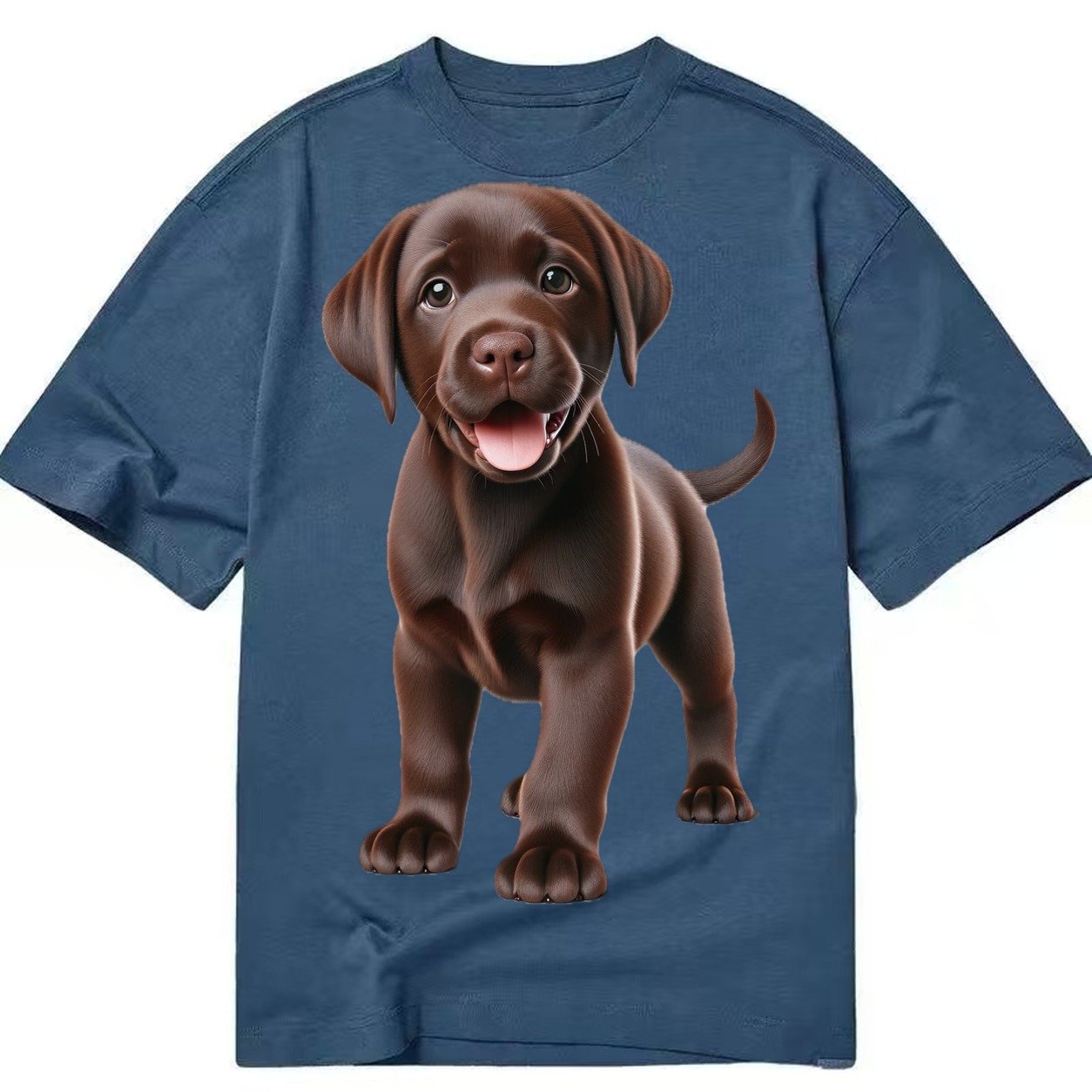 Chocolate Labrador Classic T-shirt – Twilight Navy