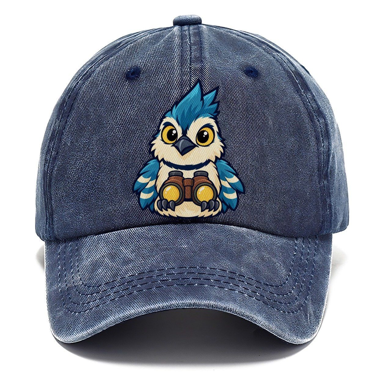 Jay With Binoculars Birdwatching Classic Cap – Twilight Navy