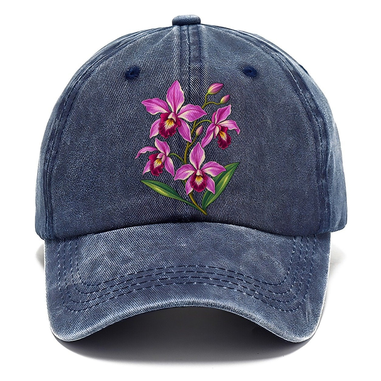 Queensland Cooktown Orchid Australia Cultural Icons Classic Cap – Twilight Navy