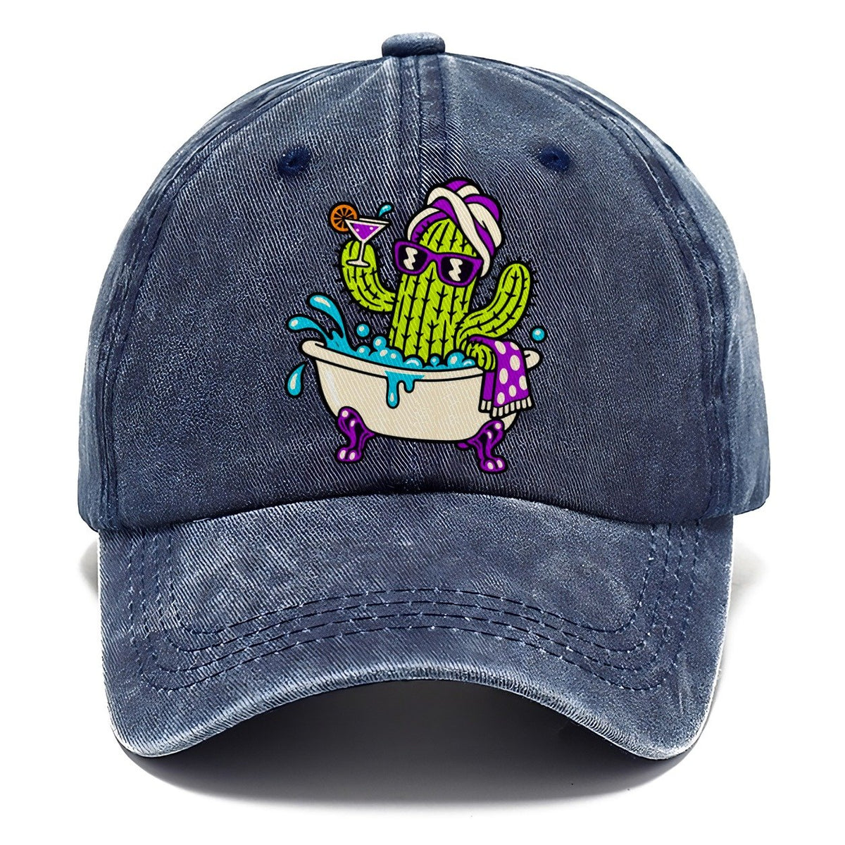 Cactus In A Bathtub Crazy Styles Classic Cap – Twilight Navy