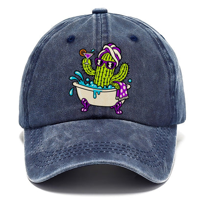 Cactus In A Bathtub Crazy Styles Classic Cap – Twilight Navy