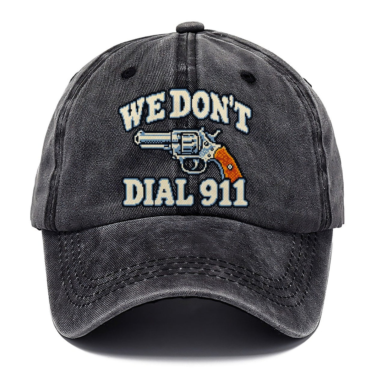 Arcade Pixel We Don't Dial 911 Classic Cap – Graphite