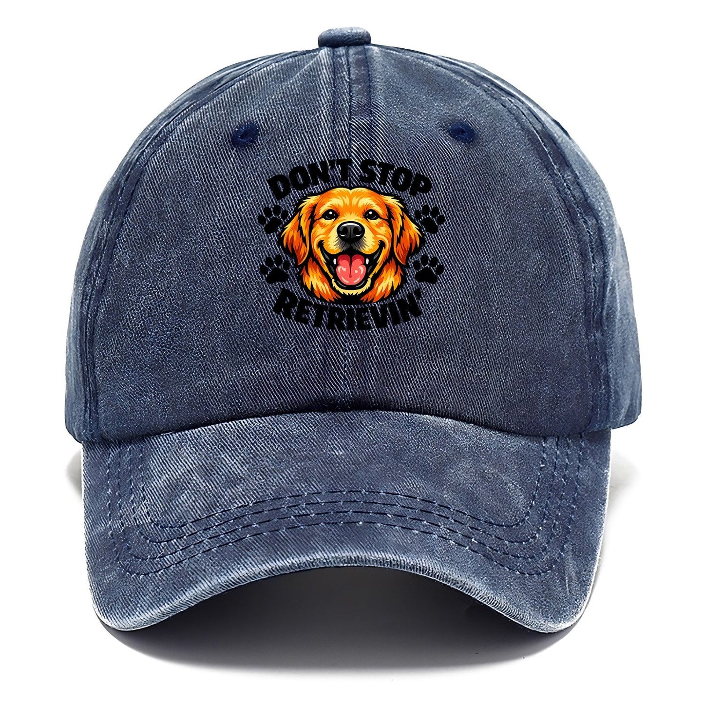 Don’T Stop Retrievin’ Golden Retriever Classic Cap – Twilight Navy