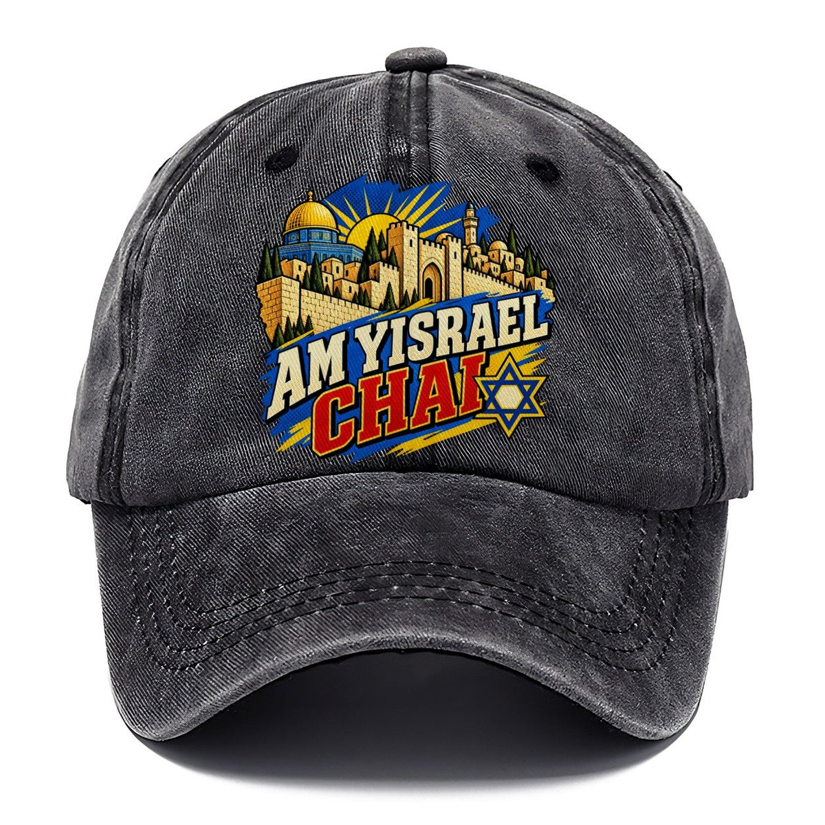 Pop Art Am Yisrael Chai Jerusalem Classic Cap – Graphite