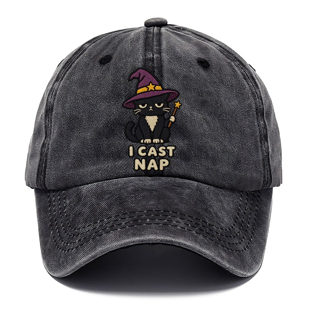 Black Cat Witch Weary Court Classic Cap – Graphite