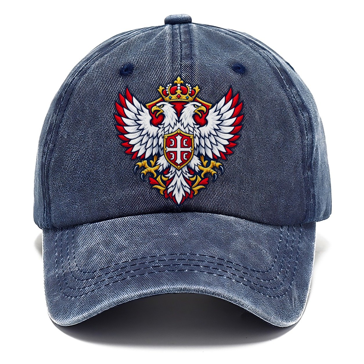 Serbia Minimal Emblem Country Logos Classic Cap – Twilight Navy