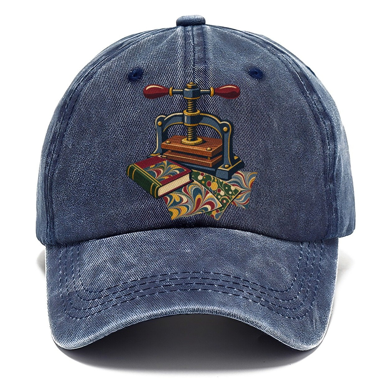 Bookbinder Press And Marbled Pages Uk Culture Heritage Classic Cap – Twilight Navy