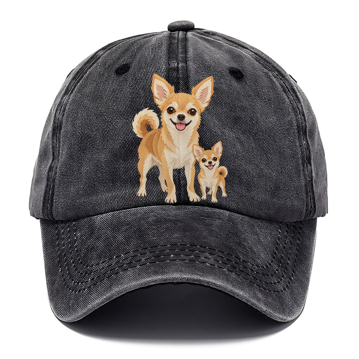 Chihuahua and Puppy Classic Cap – Graphite
