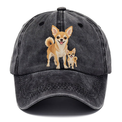 Chihuahua and Puppy Classic Cap – Graphite
