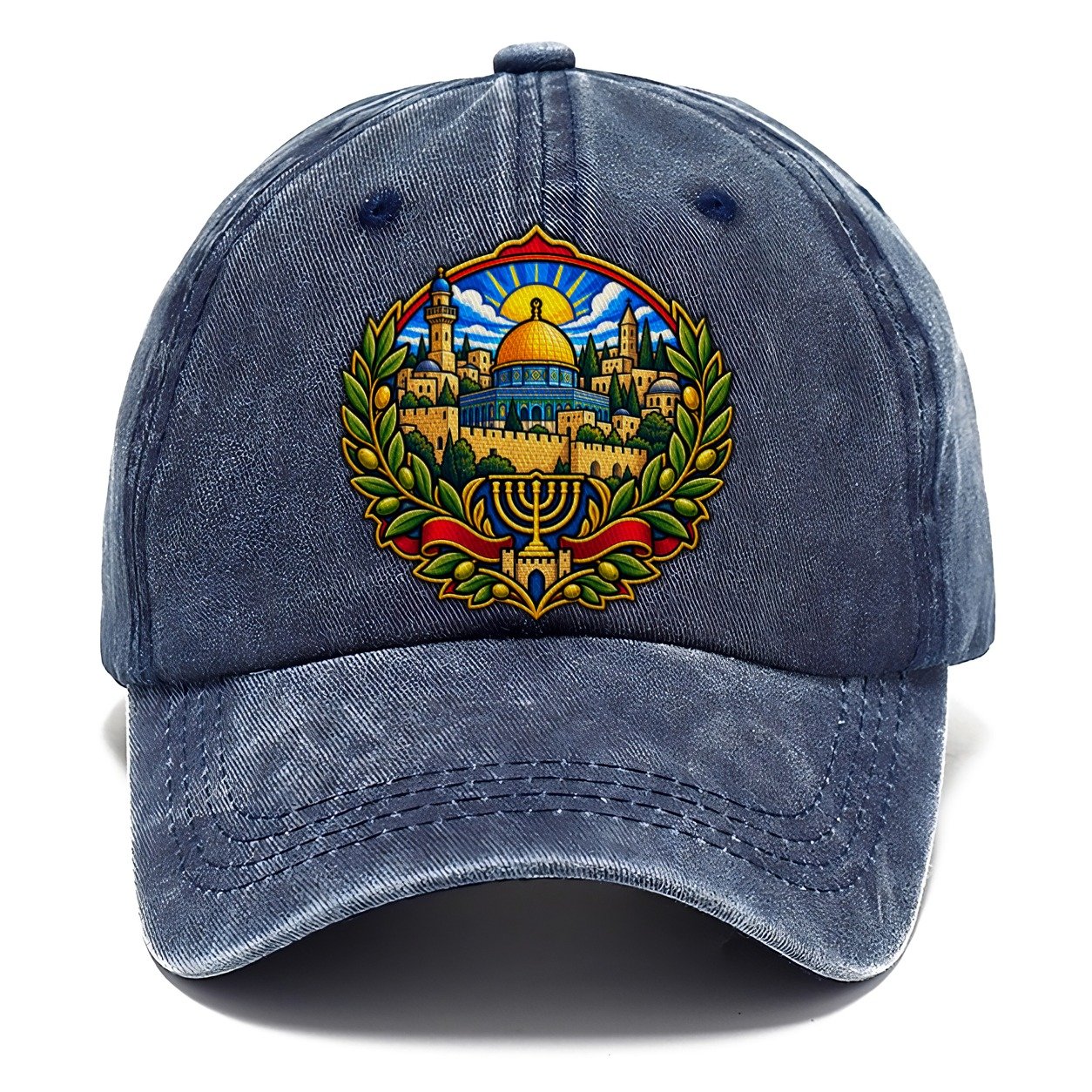 Golden Dome Skyline Jerusalem Classic Cap – Twilight Navy