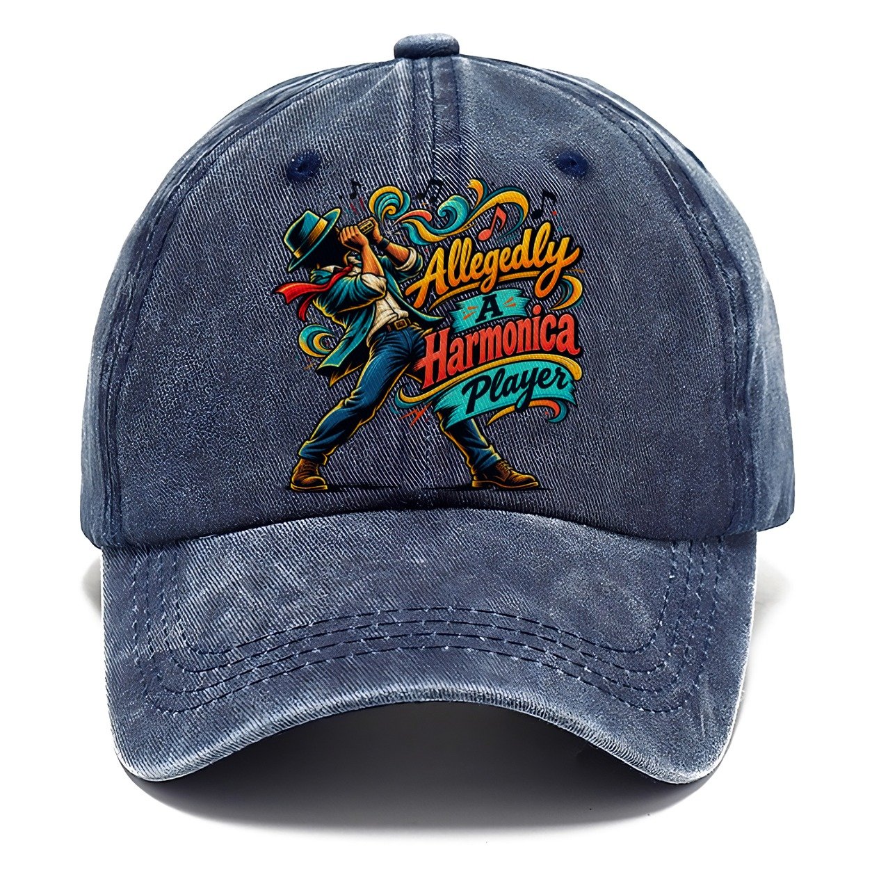 Allegedly A Harmonica Player Music Instruments Classic Cap – Twilight Navy