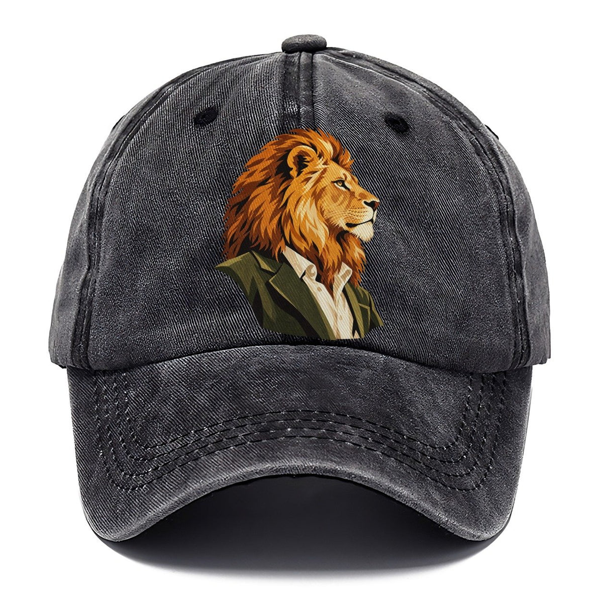 Lion in Suit Portrait Classic Cap – Graphite