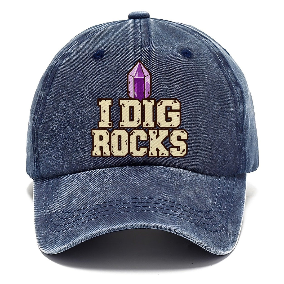 I Dig Rocks Rocks And Minerals Classic Cap – Twilight Navy